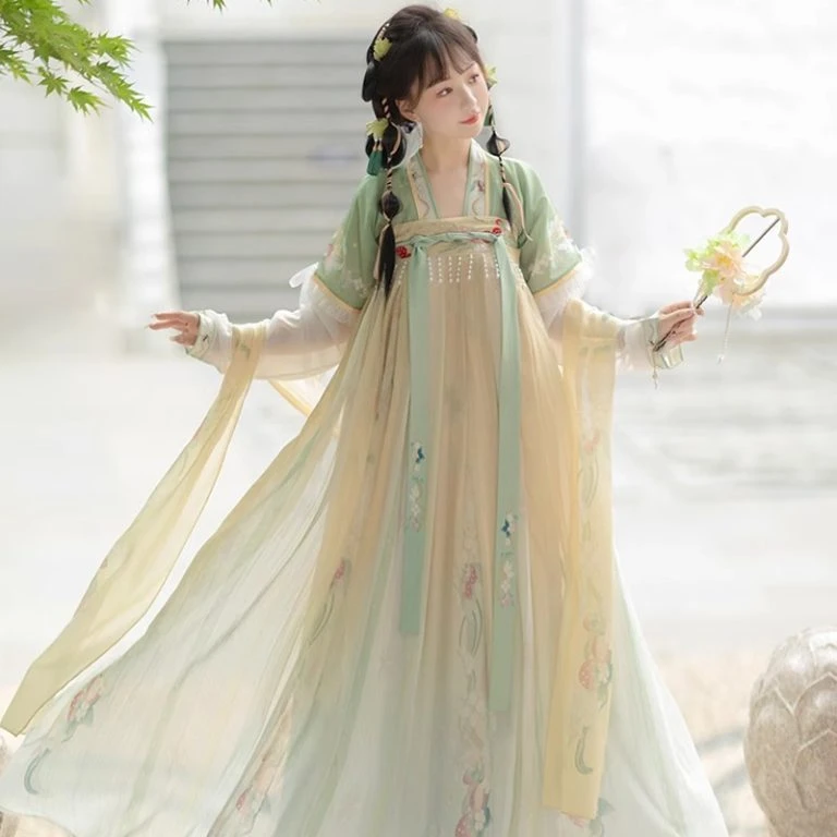 Women Tang Dynasty Hanfu Qixiong Shanqun Summer Cute Fairy Skirt Newhanfu