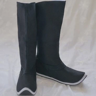 Black Boot Wuxia Style Men's Hanfu Shoes - Newhanfu 2024