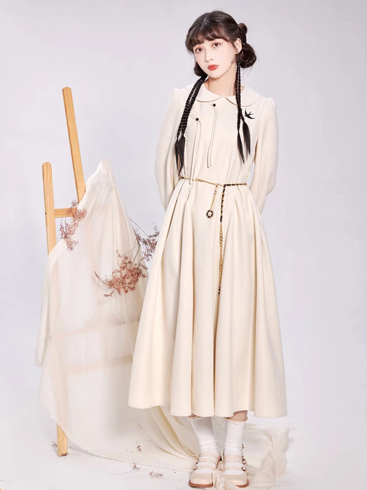 Chinoiserie Dresses Autumn Women Fashion Hanfu