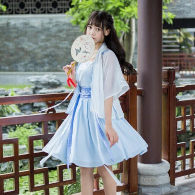 Modern Hanfu Clothing Blue Newhanfu