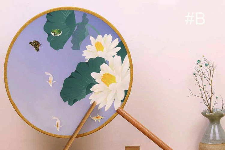 round painting fan
