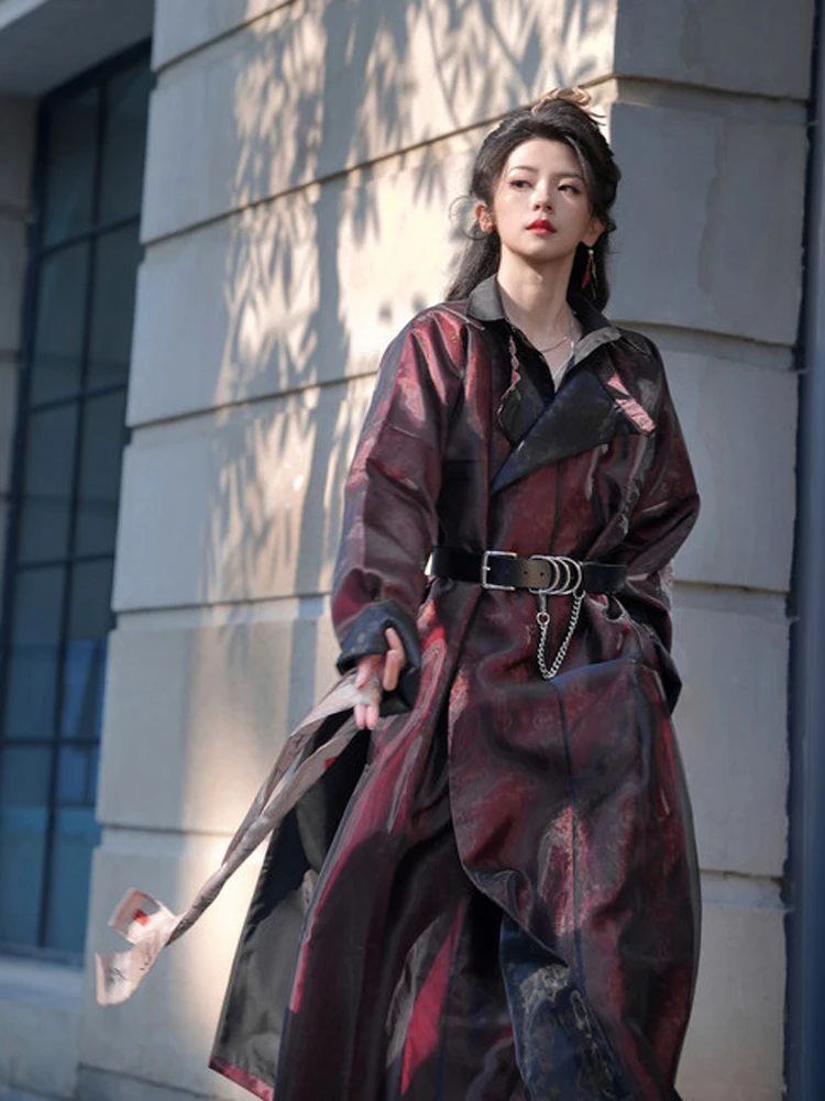 Ladies Round Collar Robe Dashing Martial Arts Style Hanfu - Newhanfu
