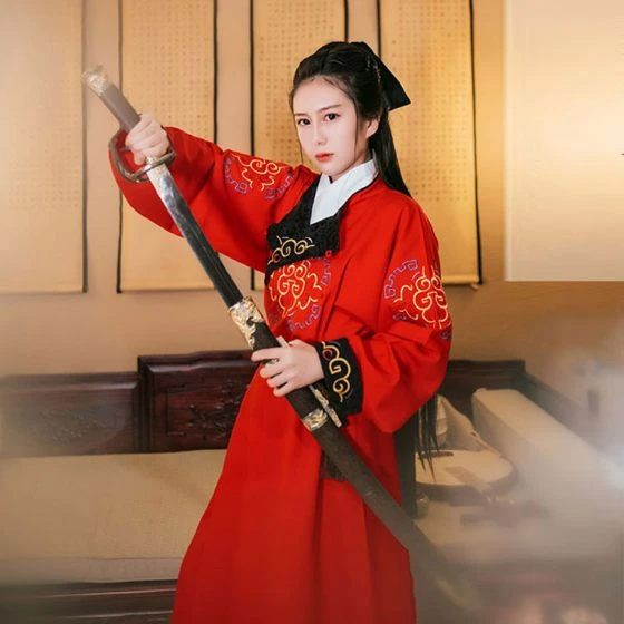 Royal Heroine Red Yuanling Pao Hanfu Robe - Newhanfu 2024