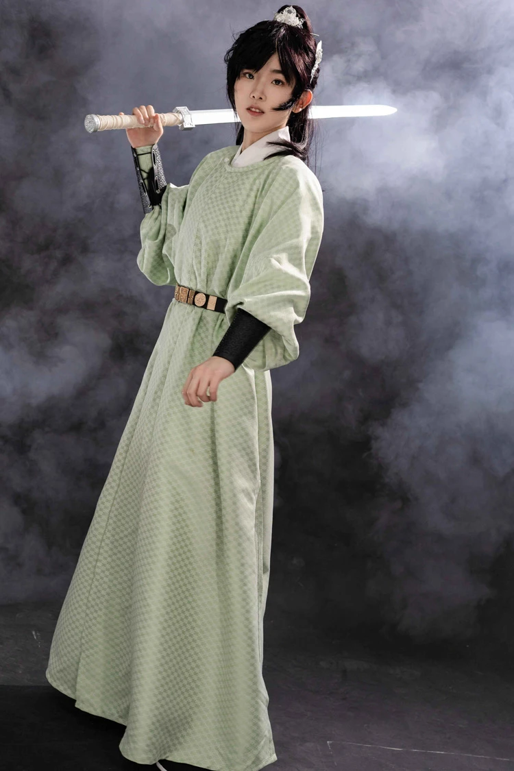 Men Tang Dynasty Round Collar Robe Autumn Martial Arts Style Hanfu