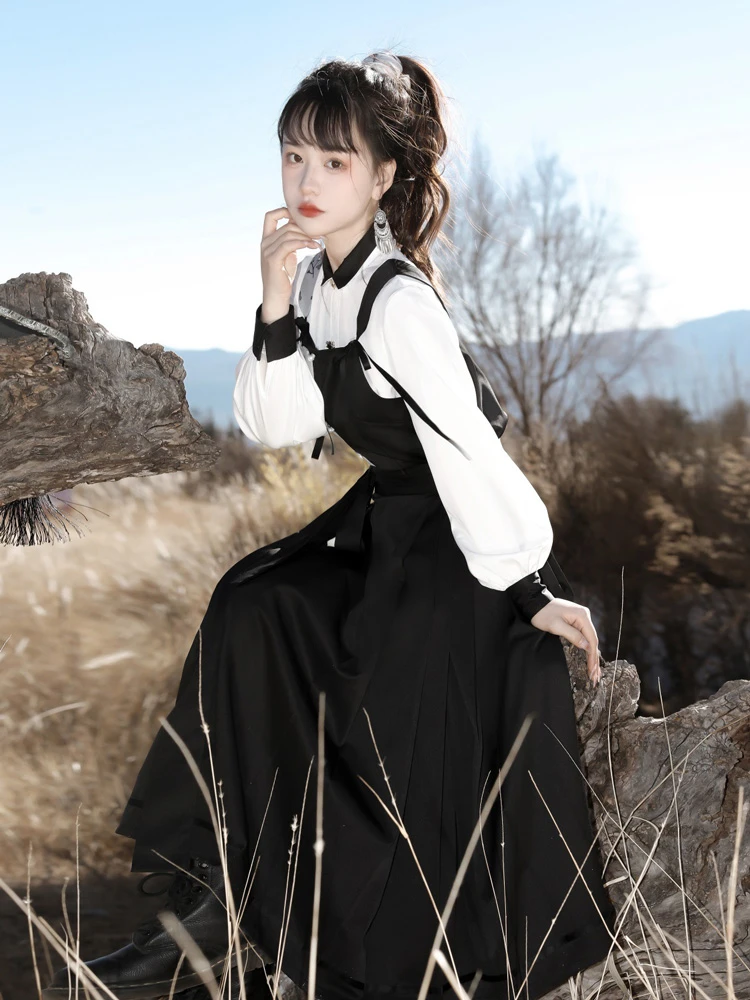 New Modern Women Hanfu Costume for Daily Mamian Qun