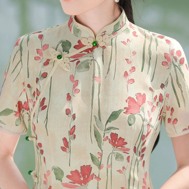 Summer New Cheongsam Daily Fashion Elegant Improved Dresses 