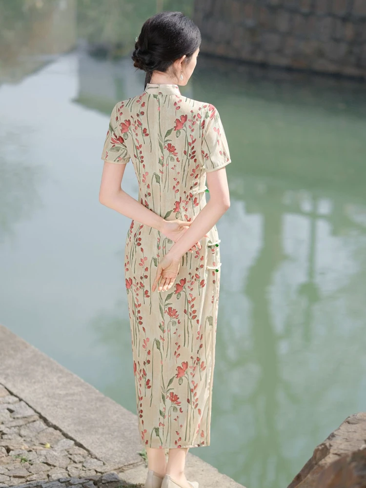 Summer New Cheongsam Daily Fashion Elegant Improved Dresses 