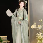 Women Qiyao Hanfu Dress Wei Jin Large Sleeve Fairy Costume