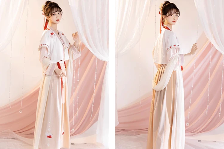 Spring Tang Dynasty Girl Heziqun Dress Cute Qixiong Hanfu