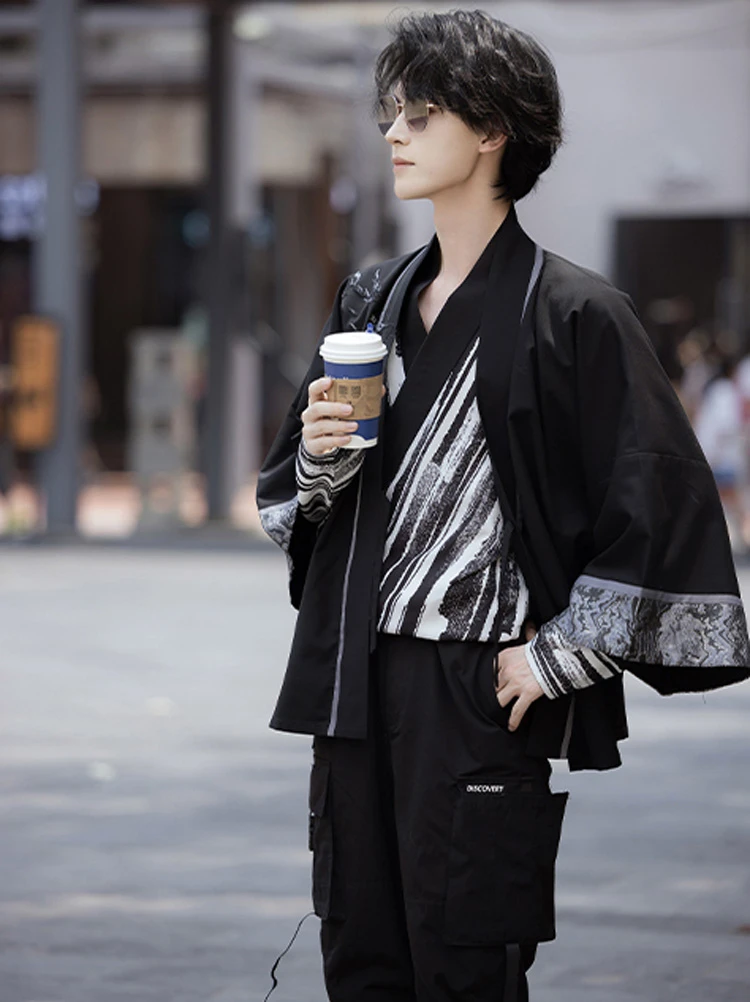 Men Casual Hanfu Autumn Song Style Fashion Suit