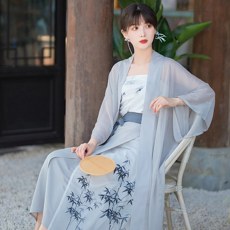 Street Fashion Song Ladies Casual Hanfu Summer Changgansi Style