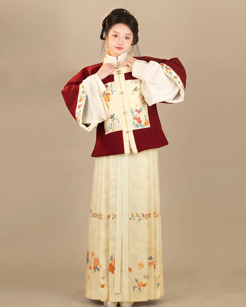 sweet sister orange red hanfu dress