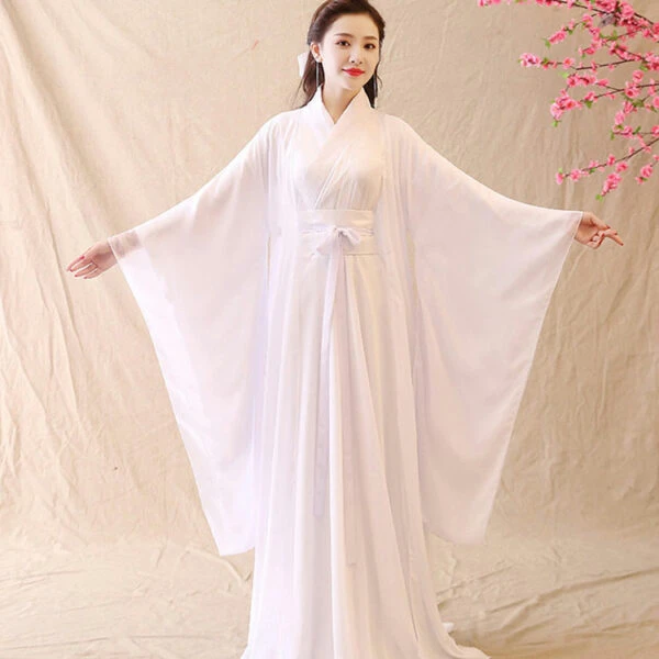 Snow Goddess Women's White Hanfu Dress - Newhanfu 2024