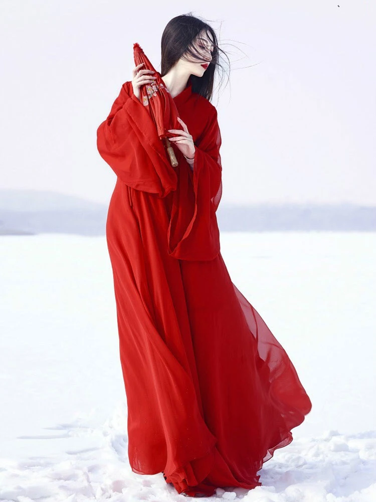 snow girl hanfu dress
