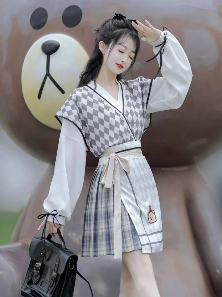 Summer Fashion Tang Dynasty Hanfu Women Daily Short Skirt