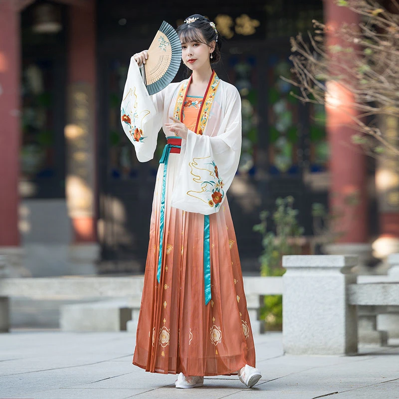 Red Camellia summer hanfu