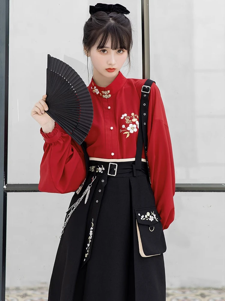 Modern Hanfu Fall Modified Fashion Hanfu New Year Suit