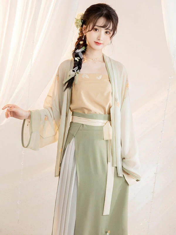 Spring Tea Green Hanfu Dress for Women - Newhanfu 2024