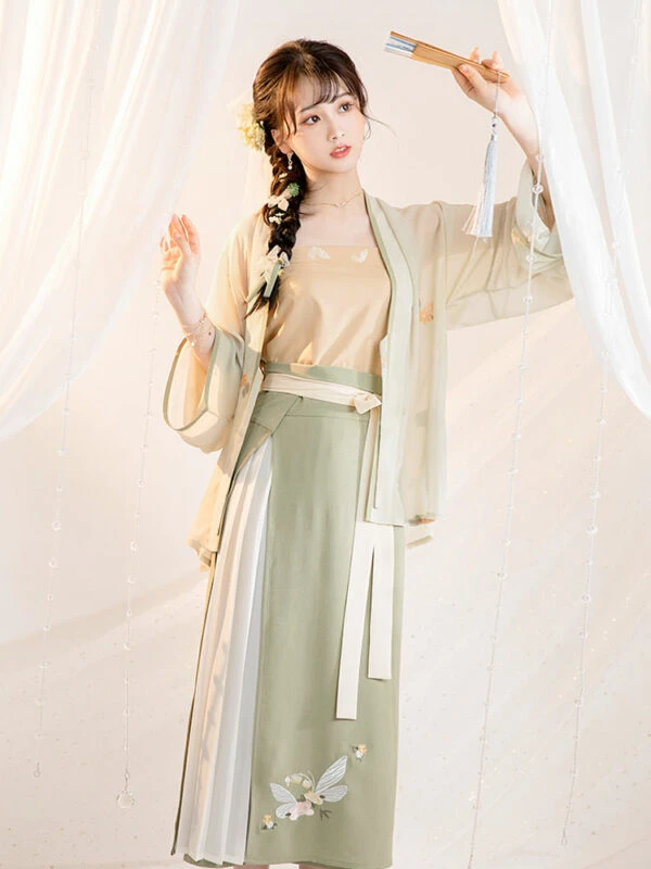 Spring Tea Green Hanfu Dress for Women - Newhanfu 2024