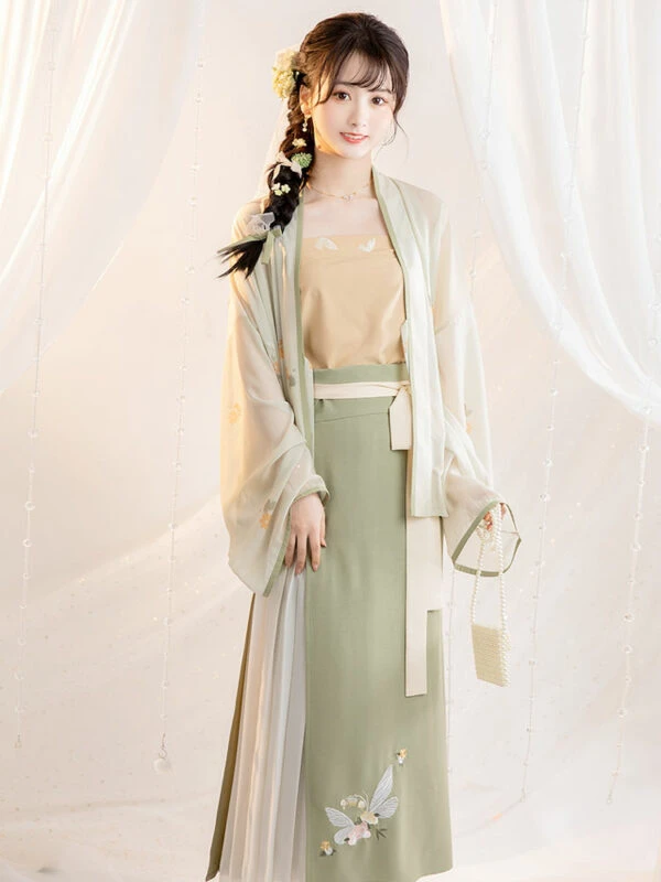 Spring Tea Green Hanfu Dress for Women - Newhanfu 2024