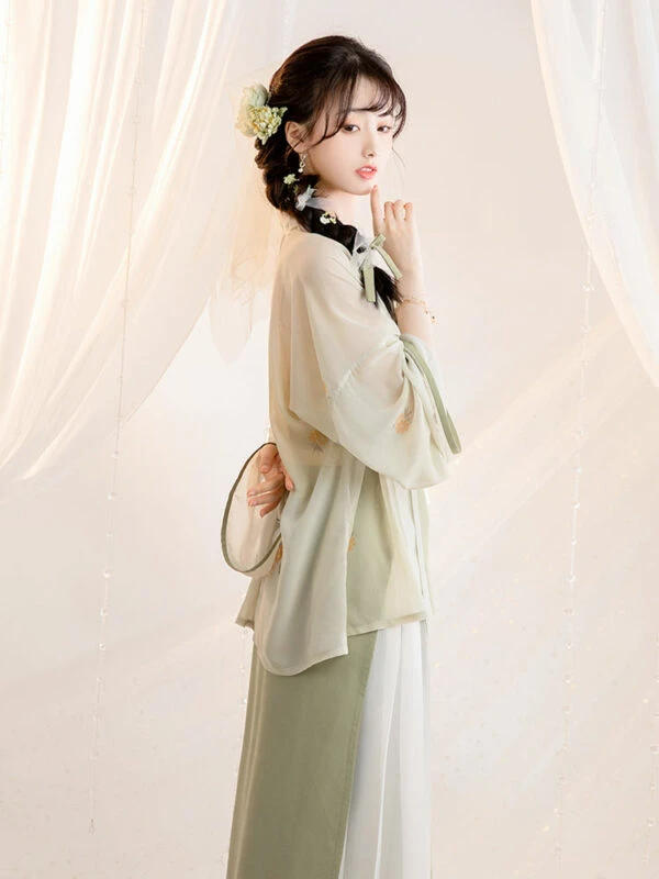 Spring Tea Green Hanfu Dress for Women - Newhanfu 2024