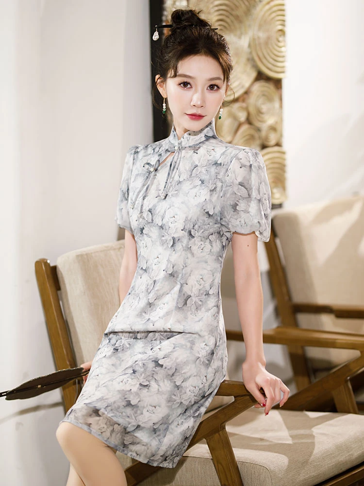 Summer Plum Fashion Street Style Qipao Dress - Newhanfu