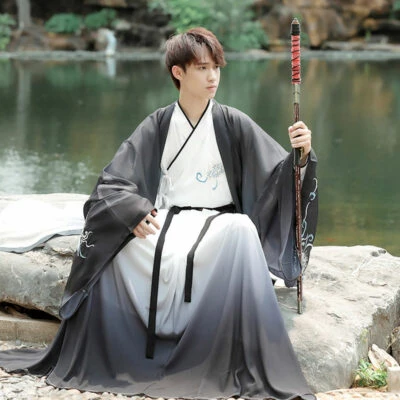 Retro Ink Kirin Men's Hanfu Dress - Newhanfu 2024