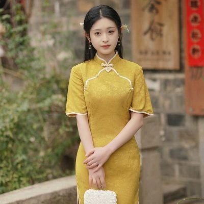 Fashion Cheongsam Gentle Lady Improved Chinese Qipao