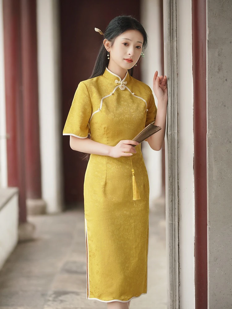 Fashion Cheongsam Gentle Lady Improved Chinese Qipao 