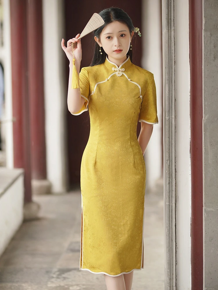 Fashion Cheongsam Gentle Lady Improved Chinese Qipao 