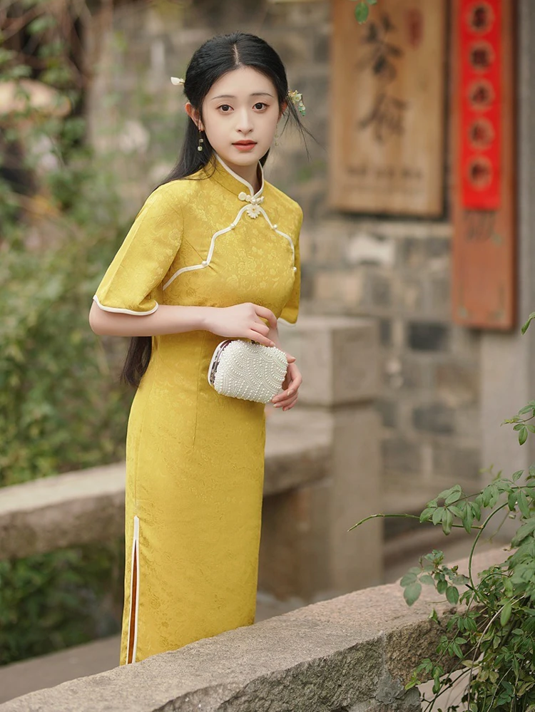 Fashion Cheongsam Gentle Lady Improved Chinese Qipao 