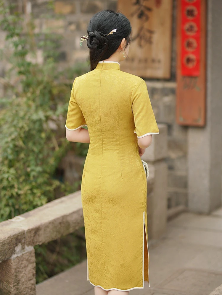 Fashion Cheongsam Gentle Lady Improved Chinese Qipao 