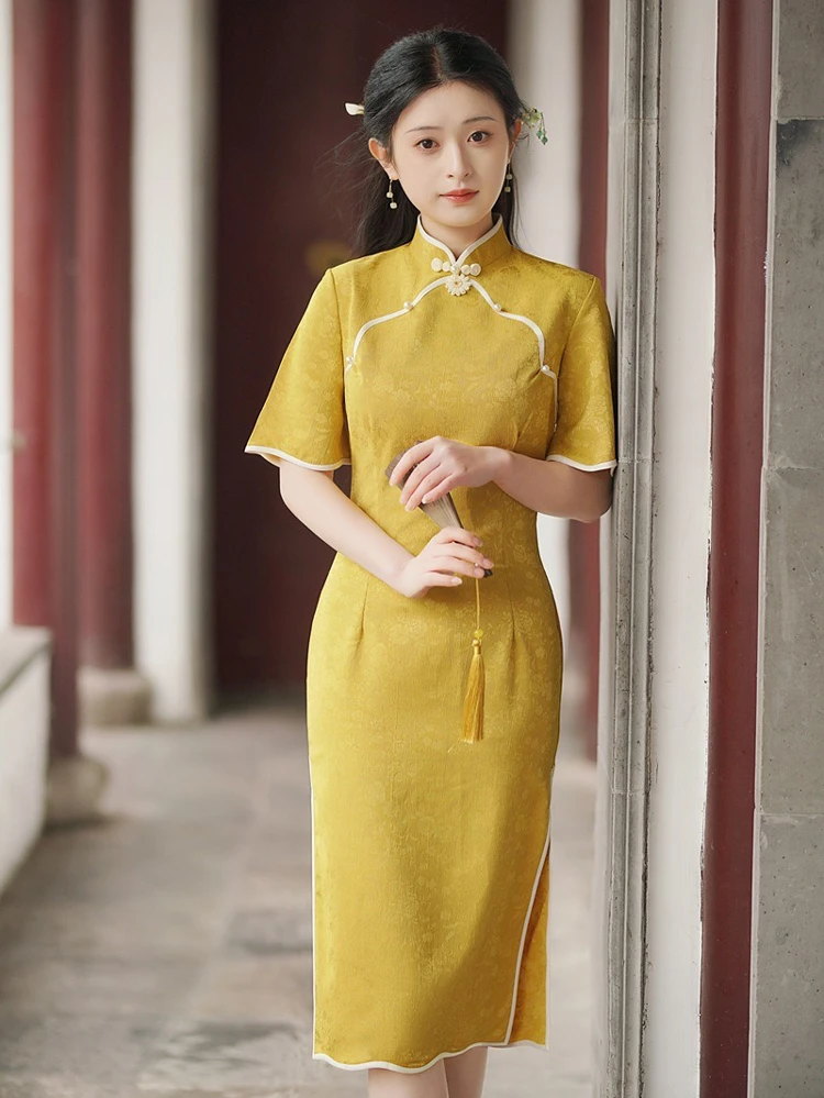 Fashion Cheongsam Gentle Lady Improved Chinese Qipao 