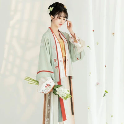 Morning Flower Spring Green Modern Hanfu Dress - Newhanfu