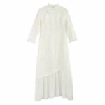 White Feather casual qipao dress