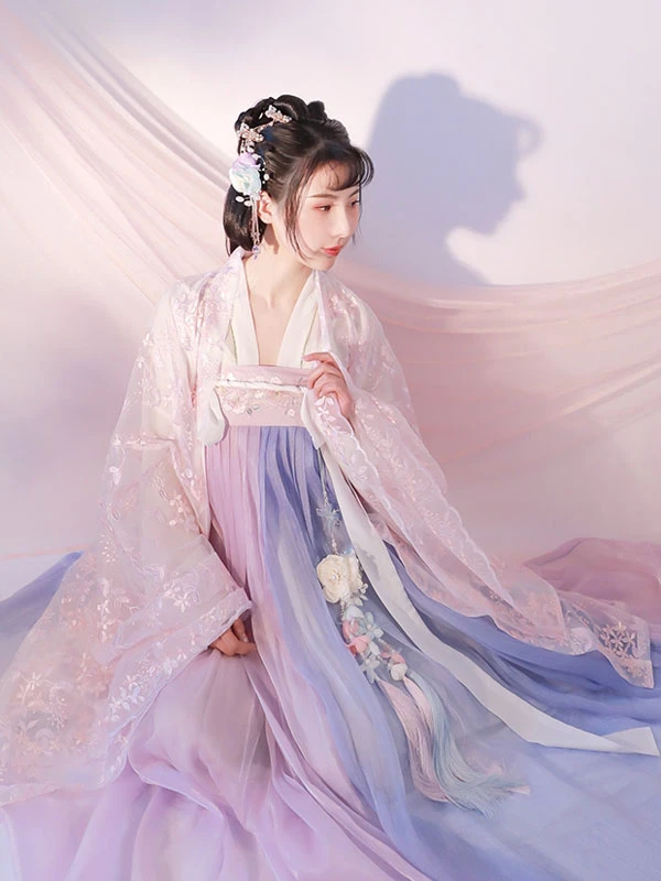 women's purple hanfu dress