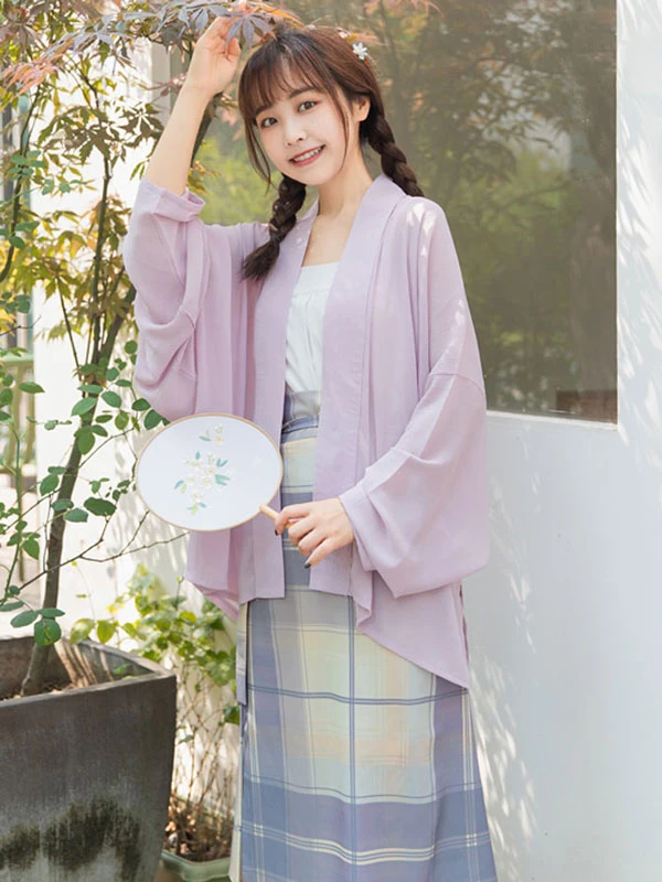 women's purple hanfu dress