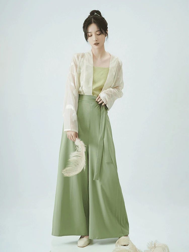 Song Feather Casual Hanfu Pants