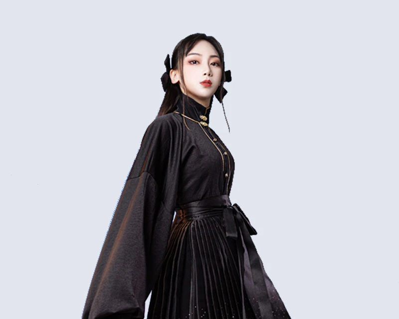 black hanfu dress