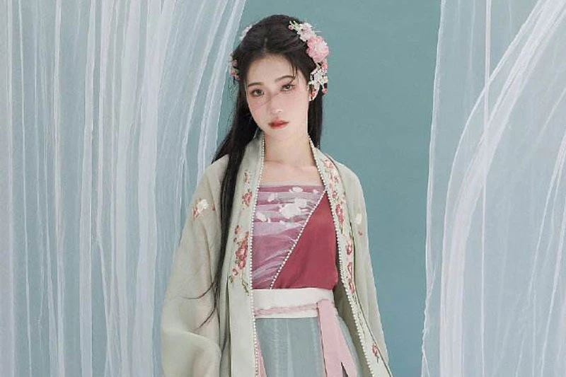 gray hanfu dress newhanfu