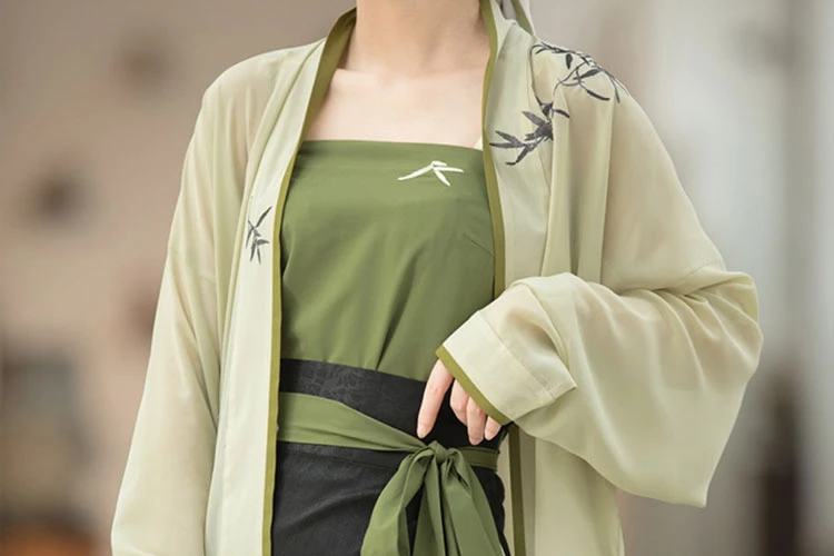 Bamboo Landscape Green Hanfu Dress