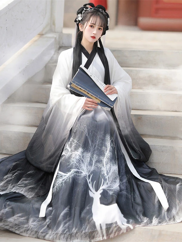 classy gray hanfu dresses for you