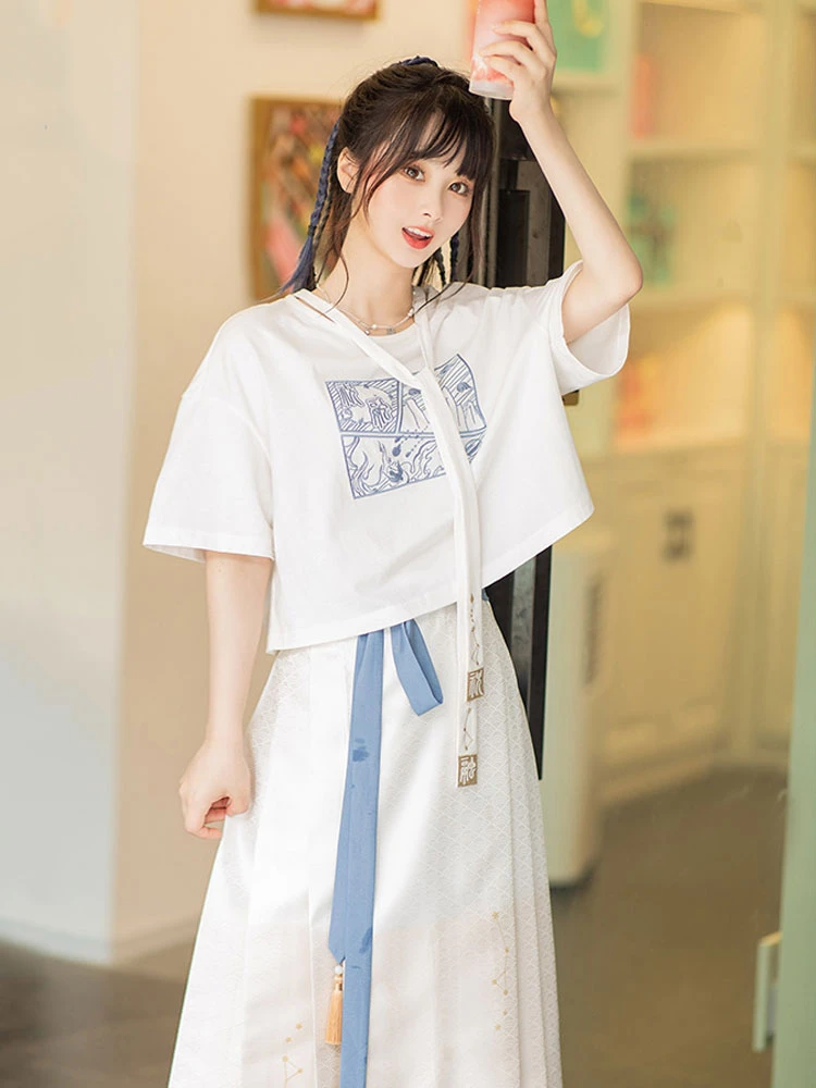summer street mamian qun hanfu skirt