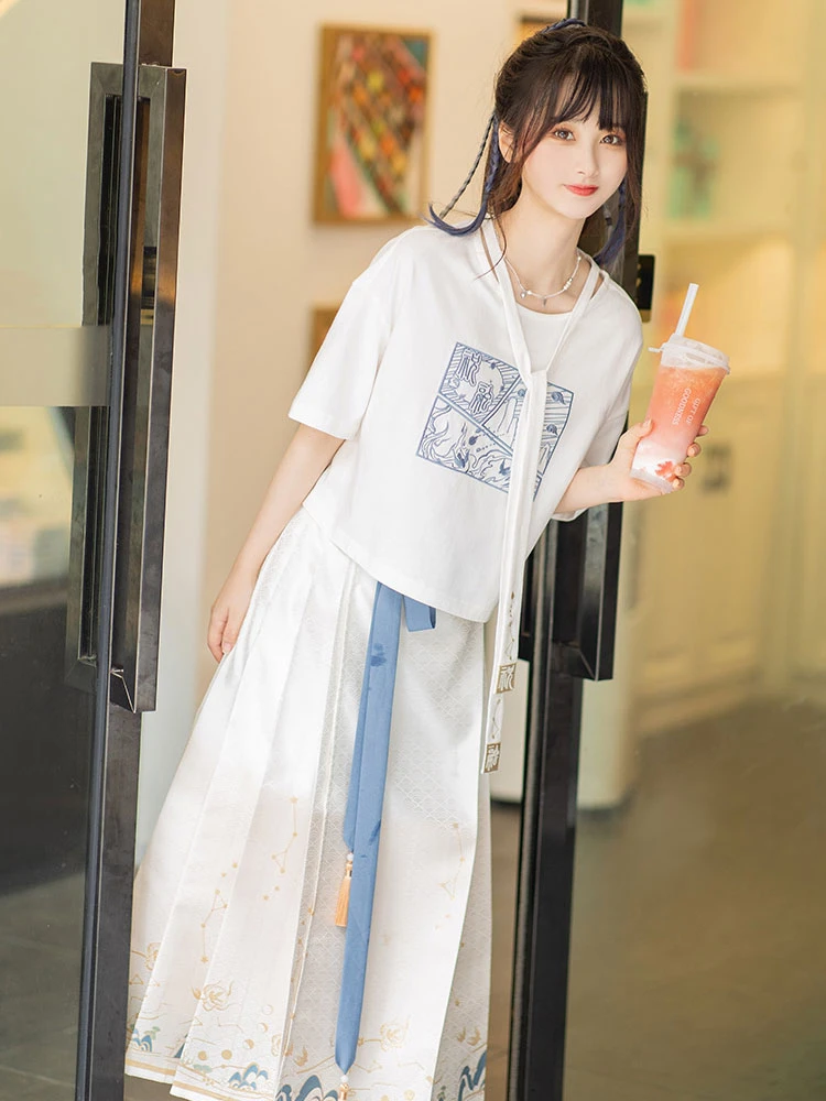 summer street mamian qun hanfu skirt