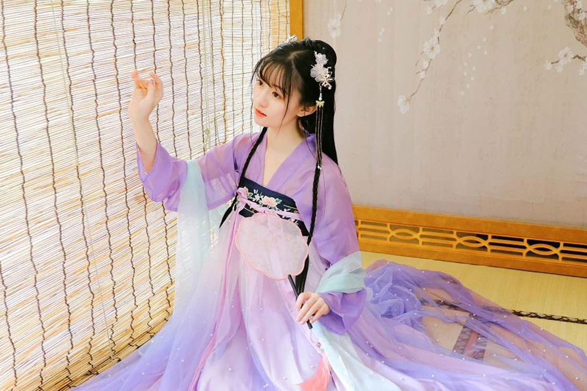 floral hanfu dress