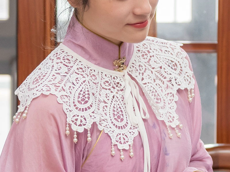 white yunjian women hanfu shawl wraps