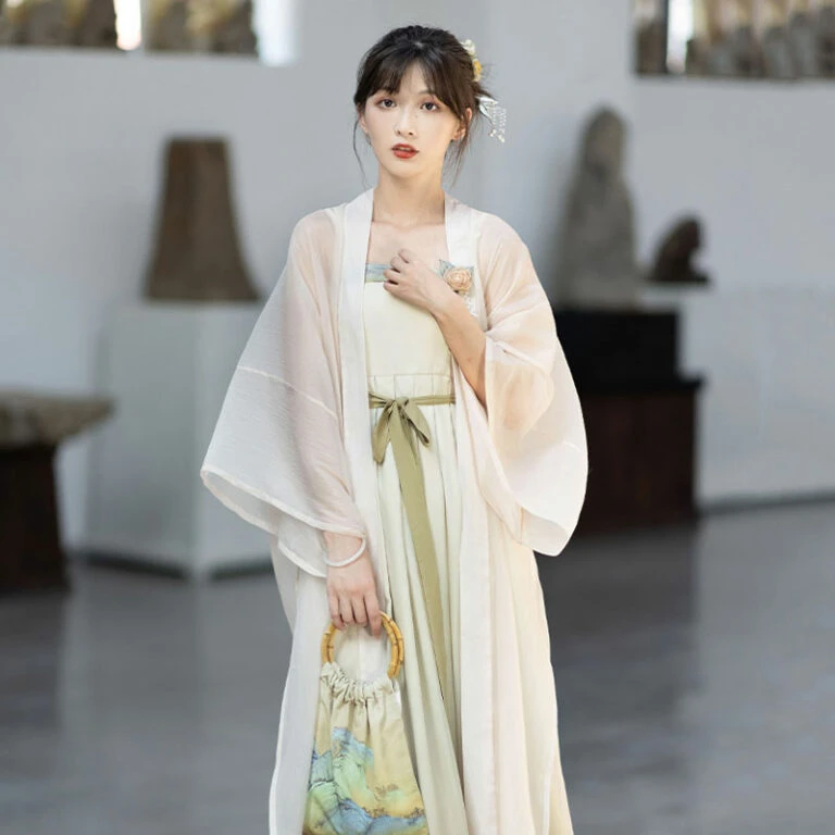 Light, Dark Green Hanfu Dress for Women and Men - Newhanfu