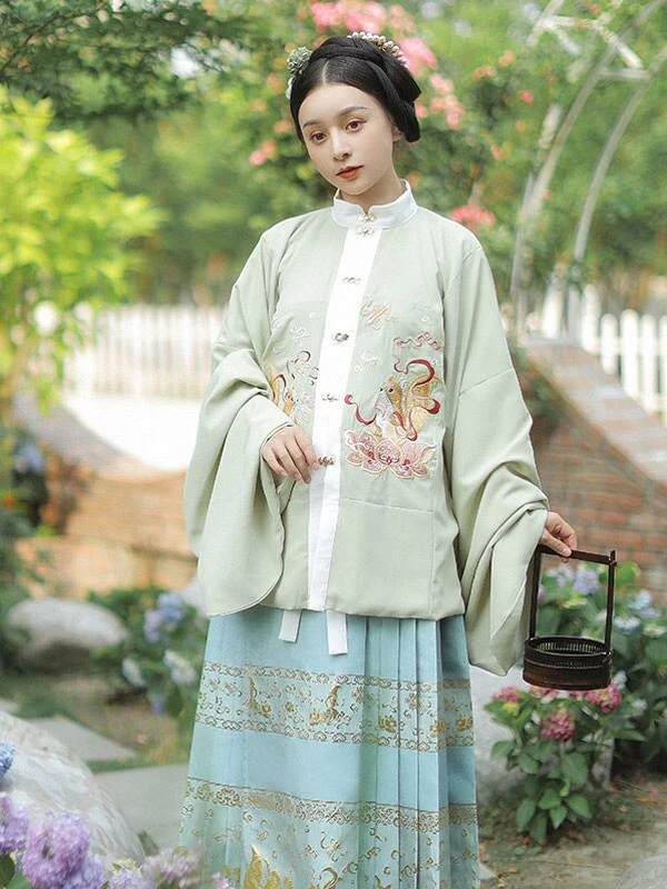 5 Traditional Chinese Satin Hanfu Silky Dress - 2022