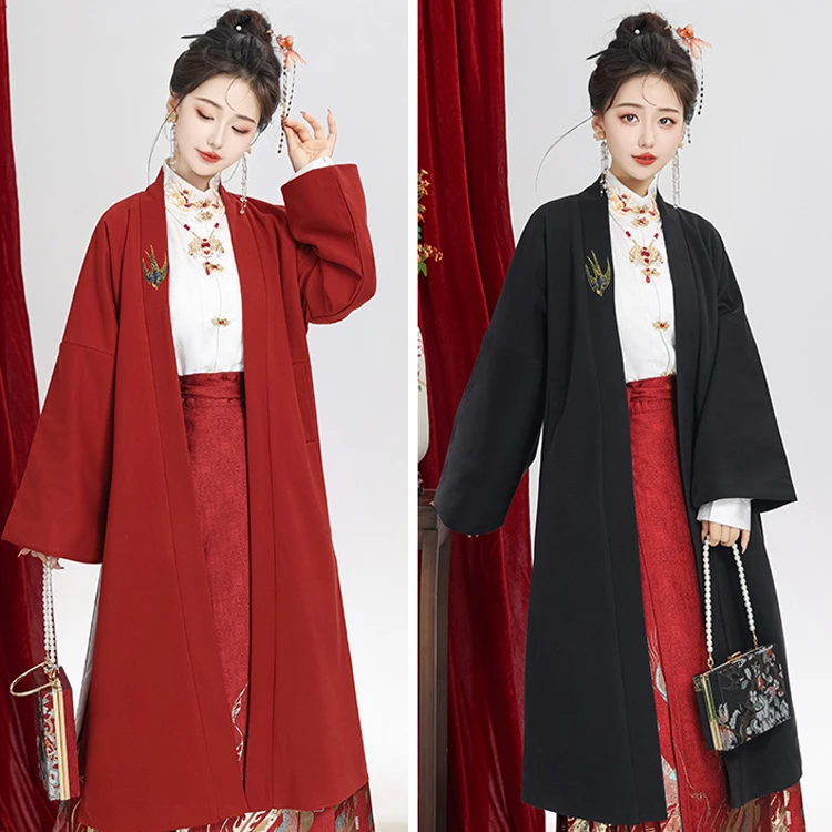 Winter Hanfu Coat Modern Song Warm Top for Women