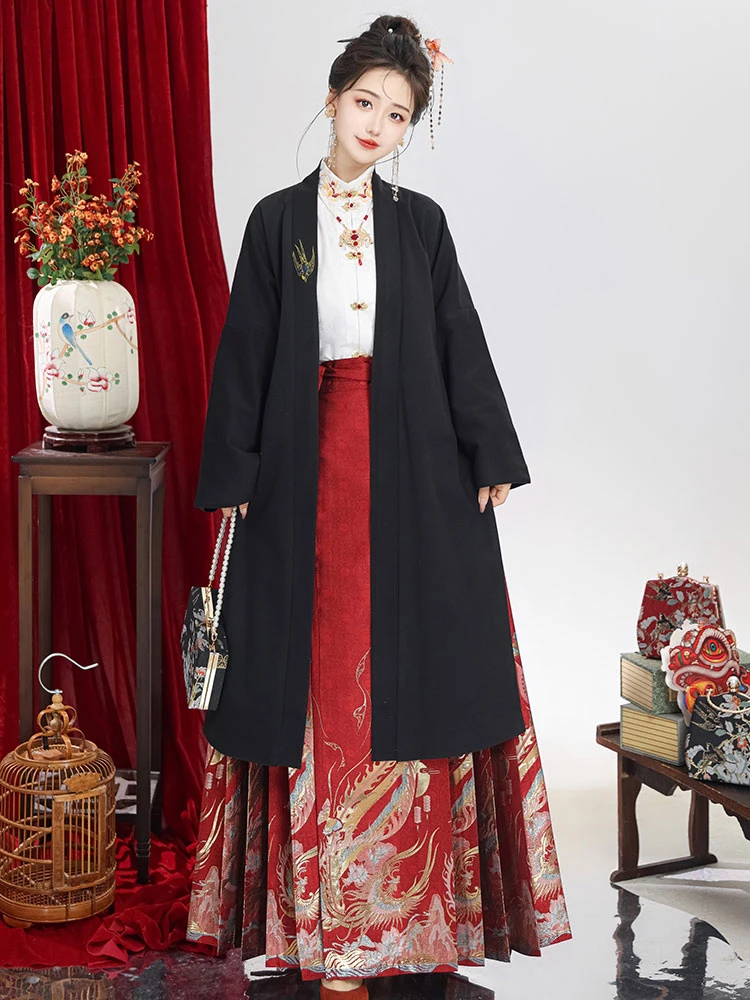 Winter Hanfu Coat Modern Song Warm Top for Women